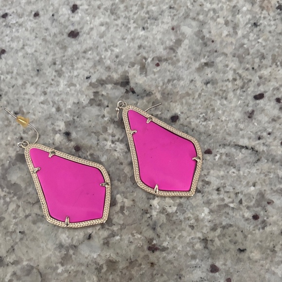 Kendra Scott Pink and Gold Drop Earrings - Picture 2 of 2
